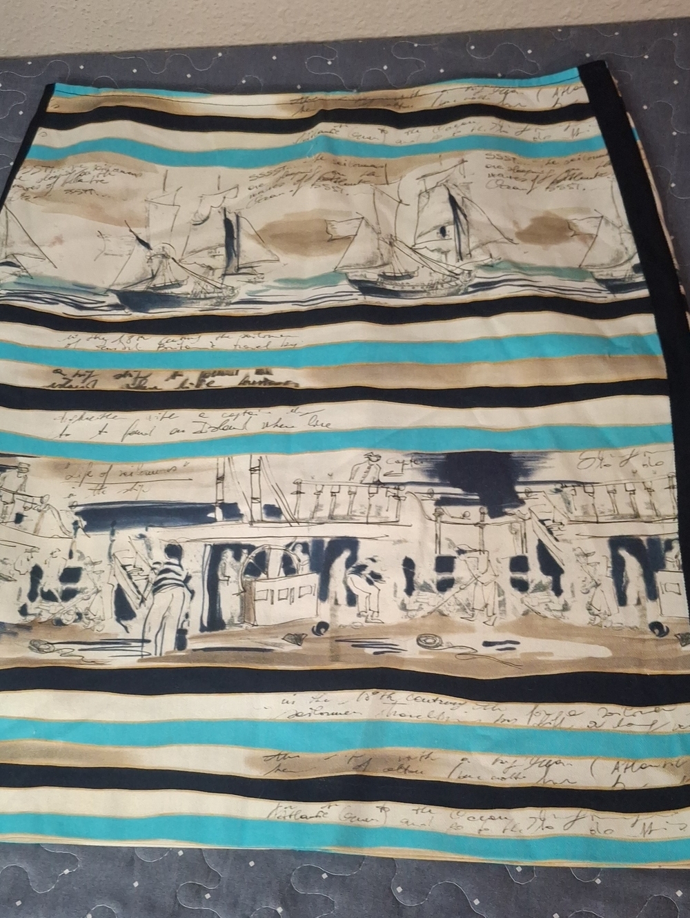 Worth New York Striped Skirt in Blue & Black Size 4